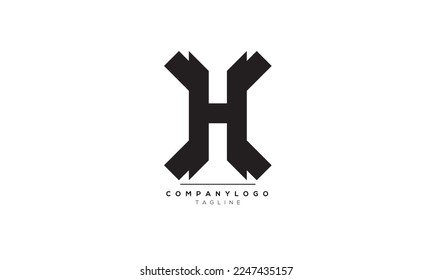 Alphabet letters Initials Monogram logo HX,HX  INITIAL,HX,XH  letter