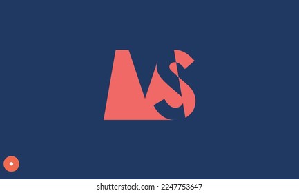 Alphabet letters Initials Monogram logo MS, SM, M and S