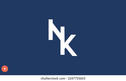 Alphabet letters Initials Monogram logo NK, KN, N and K