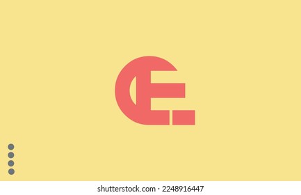 Alphabet letters Initials Monogram logo CE, EC, C and E