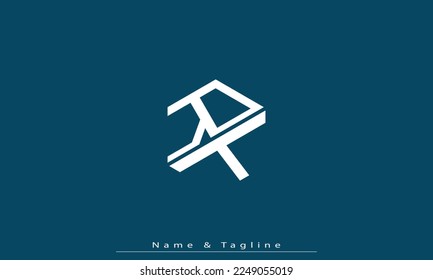 Alphabet letters Initials Monogram logo RT , TR