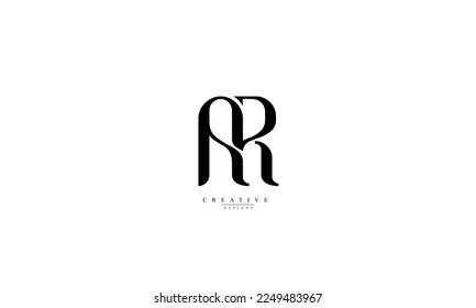 Alphabet letters Initials Monogram logo AR RA A R