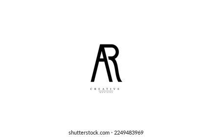Alphabet letters Initials Monogram logo AR RA A R