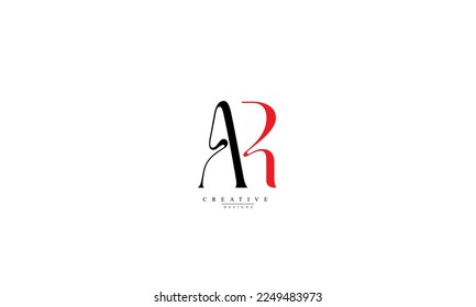 Alphabet letters Initials Monogram logo AR RA A R