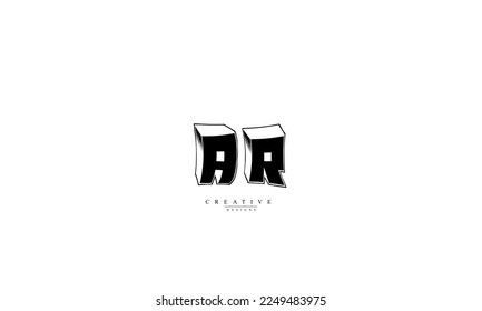 Alphabet letters Initials Monogram logo AR RA A R