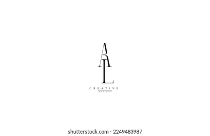Alphabet letters Initials Monogram logo AL LA A L