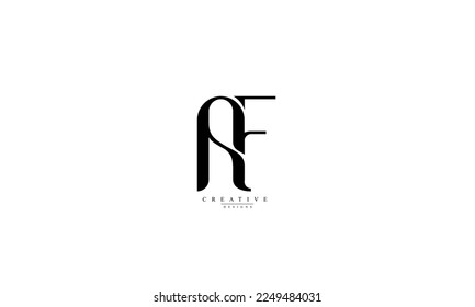 Alphabet letters Initials Monogram logo AF FA A F