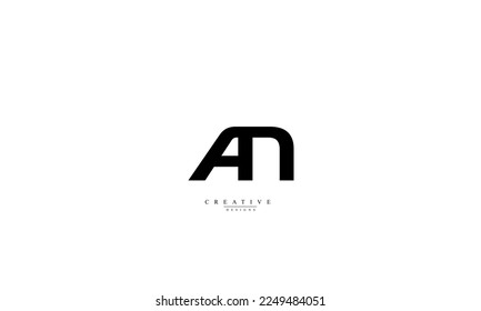 Alphabet letters Initials Monogram logo AN NA A N