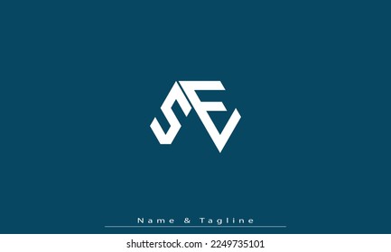 Alphabet letters Initials Monogram logo SE , ES