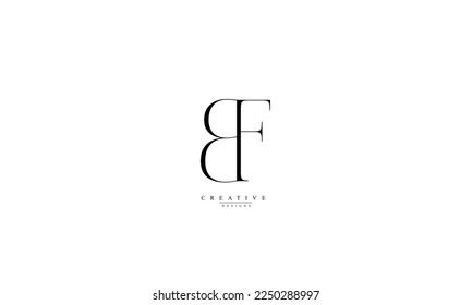 Alphabet letters Initials Monogram logo BF FB B F
