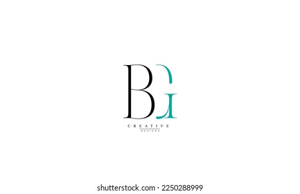 Alphabet letters Initials Monogram logo BG GB B G