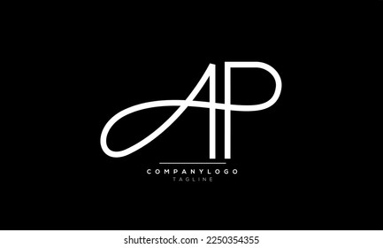 Alphabet letters Initials Monogram logo AP,AP  INITIAL,AP  letter