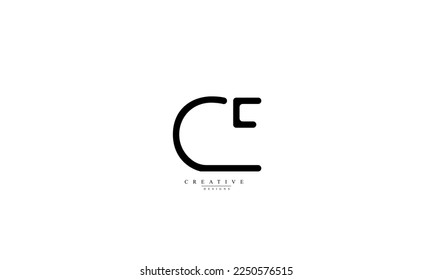 Alphabet letters Initials Monogram logo CE EC C E