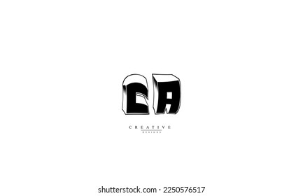 Alphabet letters Initials Monogram logo CA AC C A