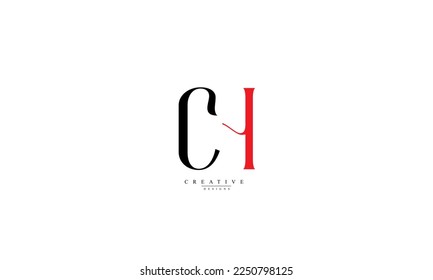Alphabet letters Initials Monogram logo CH HC C H