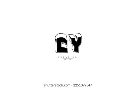 Alphabet letters Initials Monogram logo CY