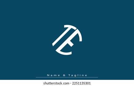 Alphabet letters Initials Monogram logo TE , ET
