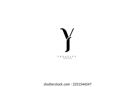 Alphabet letters Initials Monogram logo Y