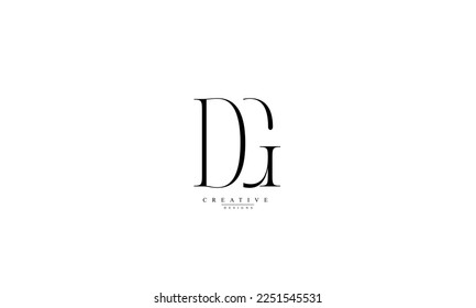 Alphabet letters Initials Monogram logo DG GD D G