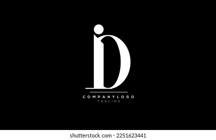 Alphabet letters Initials Monogram logo ID, ID INITIAL, ID letter