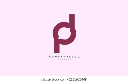 Alphabet letters Initials Monogram logo PD, PD INITIAL, PD letter