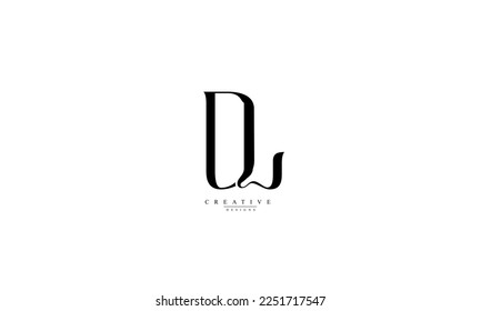 Alphabet letters Initial Monogram Logo DL LD D L