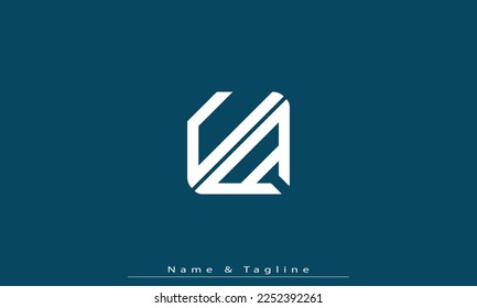 Alphabet letters Initial Monogram Logo UA, AU