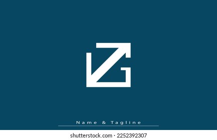 Alphabet letters Initial Monogram Logo UG, GU