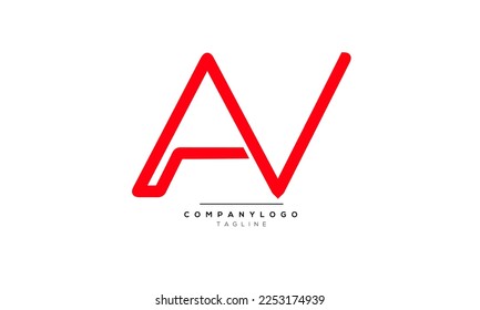 Alphabet letters Initial Monogram Logo AV, AV INITIAL, AV-Brief