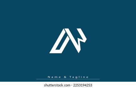 Letras alfabéticas Iniciales Monograma UW , WU