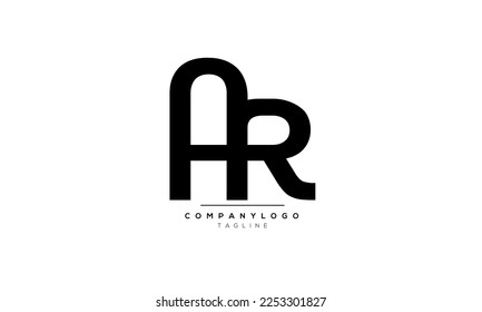 Alphabet letters Initials Monogram logo AR,AR  INITIAL,AR  letter