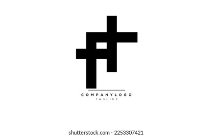 Letras alfabéticas Logo de Iniciales Monograma AT,AT INITIAL,AT letra