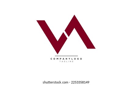 Alphabet letters Initials Monogram logo VA,VA  INITIAL,VA  letter