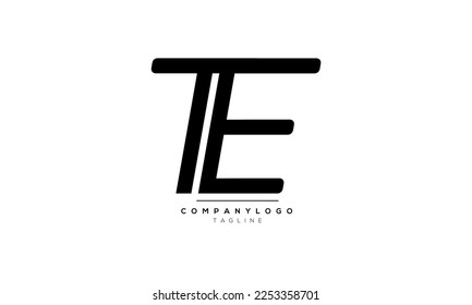 Alphabet letters Initial Monogram logo TE,TE INITIAL,TE letter