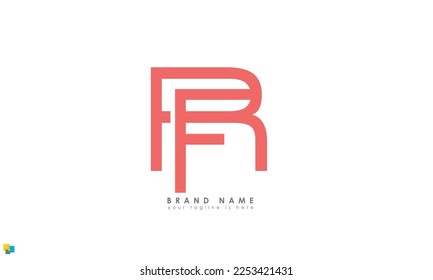 Alphabet letters Initial Monogram Logo FR, RF, F und R