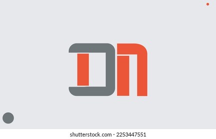 Letras alfabéticas Iniciales Monograma DN, ND, D y N