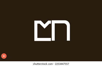 Alphabet letters Initials Monogram logo MN, NM, M and N