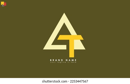 Alphabet letters Initials Monogram logo AT, TA, A and T