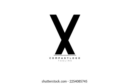 Alphabet letters Initials Monogram logo VX, VX INITIAL, VX letter