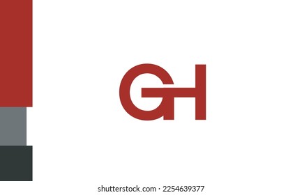 Alphabet letters Initials Monogram logo GH, HG, G and H