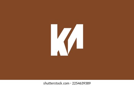Letras alfabéticas Iniciales Monograma KA, AK, K y A