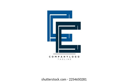 Alphabet letters Initials Monogram logo CE,CE  INITIAL,CE  letter