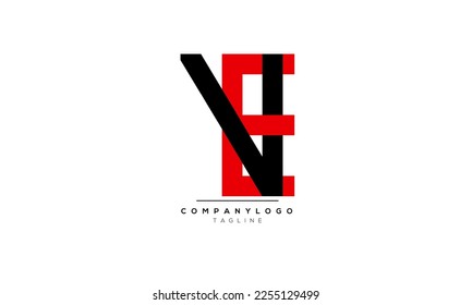 Alphabet letters Initials Monogram logo VE, VE INITIAL, VE letter