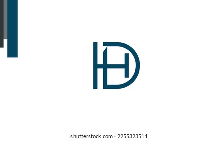 Alphabet letters Initials Monogram logo HD, DH, H and D
