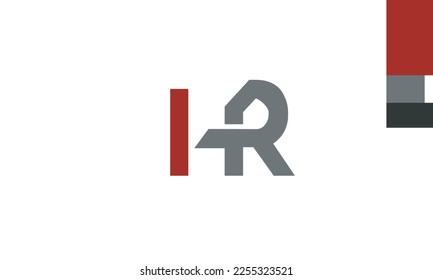 Alphabet letters Initials Monogram logo HR, RH, H and R