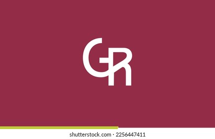 Alphabet letters Initials Monogram logo GR, RG, G and R