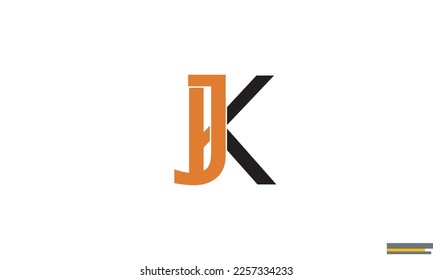 Alphabet letters Initial Monogram Logo JK, KJ, J und K