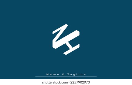 Alphabet letters Initials Monogram logo ZH , HZ