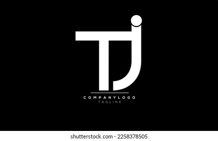 Letras alfabéticas Logo del monograma inicial TJ,TJ INITIAL,letra TJ