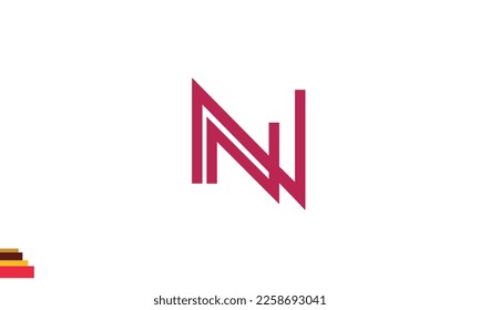 Alphabet letters Initials Monogram logo NV, VN, N and V